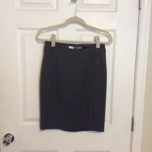 Express Dark Gray Belted Skirt